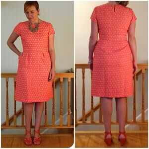 Boden Anthropologie Floral Bodycon Knee Length Office Mini Dress Plus Size 14L